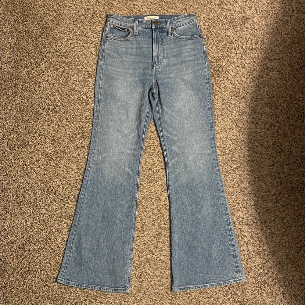 Madewell Sky Blue Wide Leg Jeans